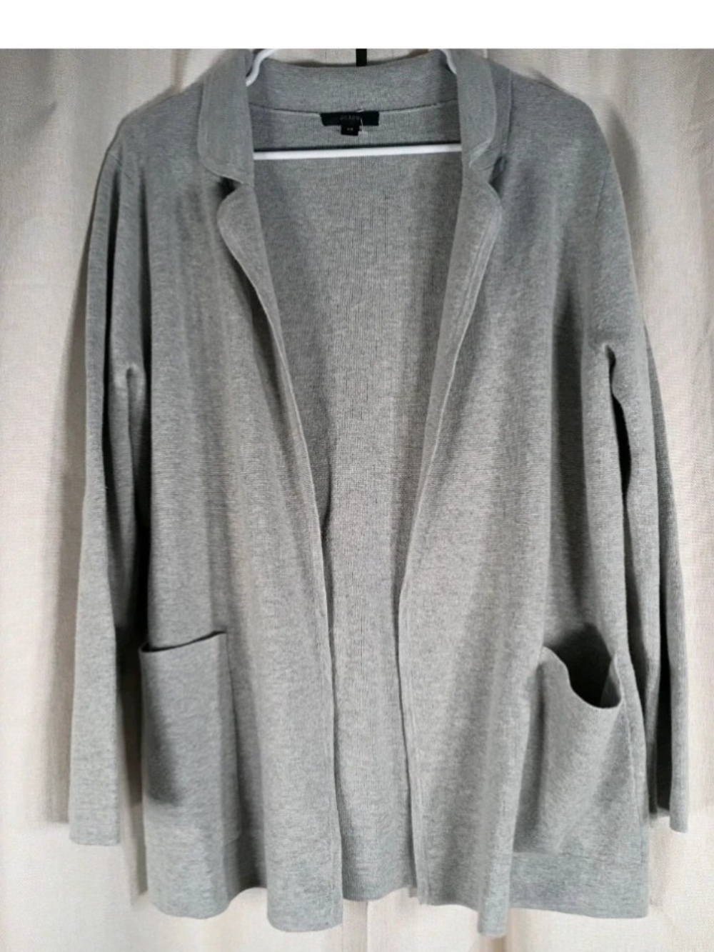 J. Crew Heather Gray Open-Front Women's Cardigan